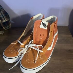 Vans Women's Bold Orange High-Tops juniors 6 1/2 women’s 8